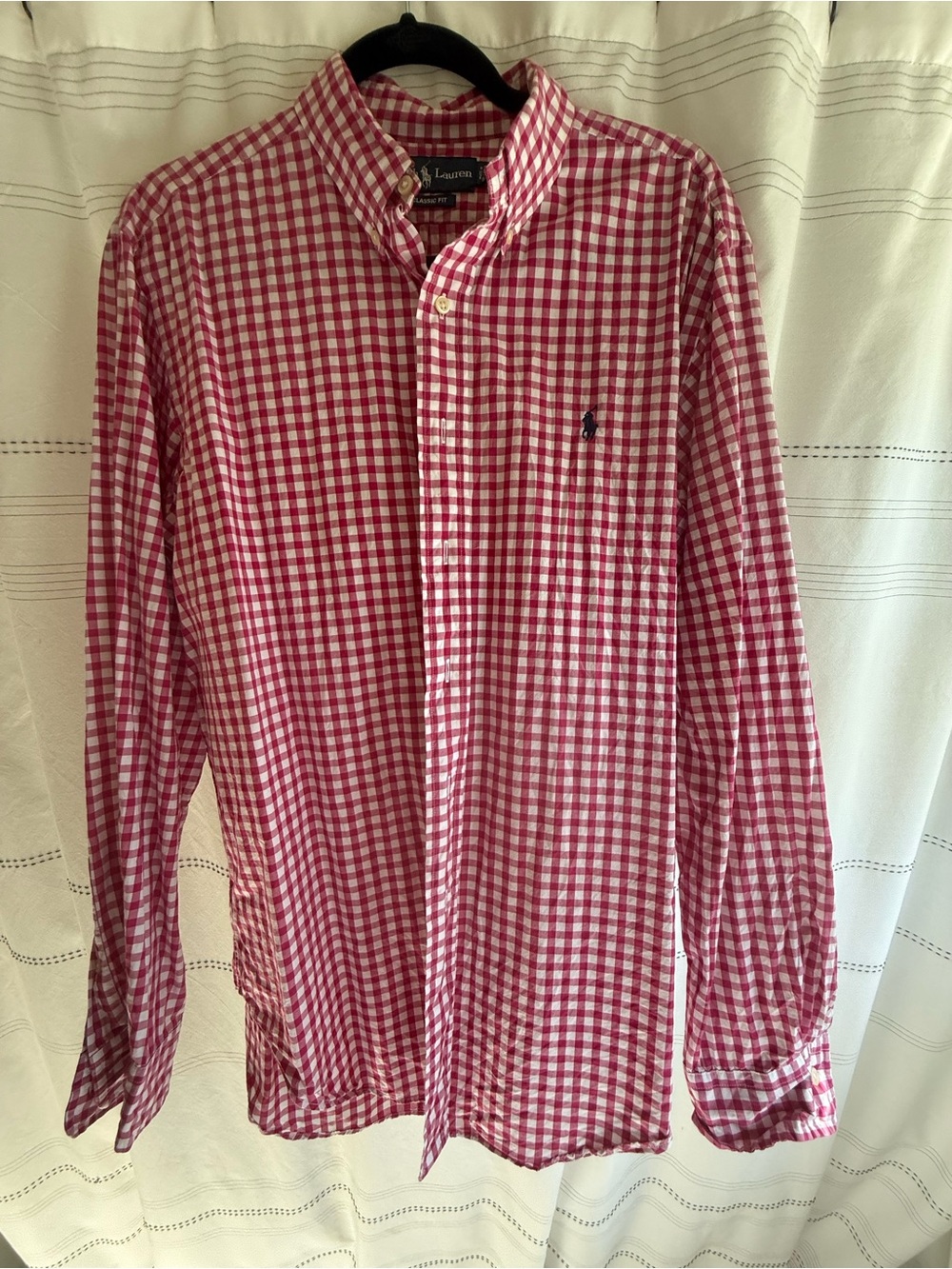 Polo Ralph Lauren Men’s Red Gingham Button Down Shirt Large